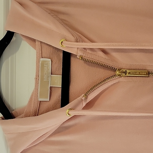 Michael Kors Ruffle Hooded Sweatshirt Jacket - Picture 4 of 5